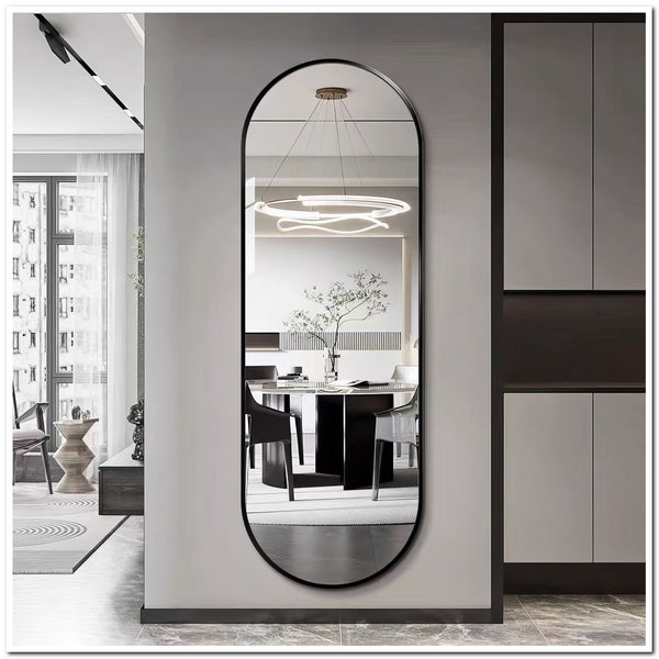 Big Sale Full Length Mirror Wall Mirror Long Mirror Make-up Mirror Bathroom Mirror Without Punch Can Be Pasted Oval Mirror