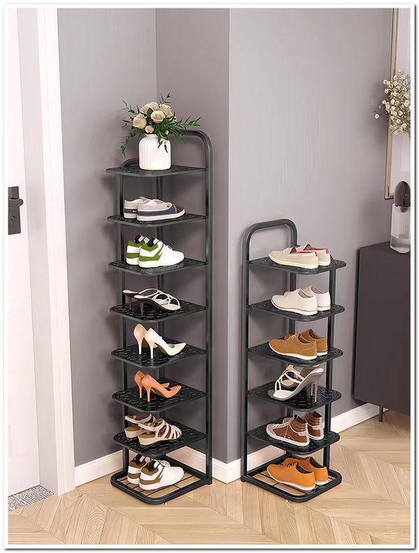 Shoe Rack Simple Door Good-Looking Household Multi-Layer Shoe Cabinet Dormitory Small Narrow Bedroom Storage Shoe Rack Strong and Durable