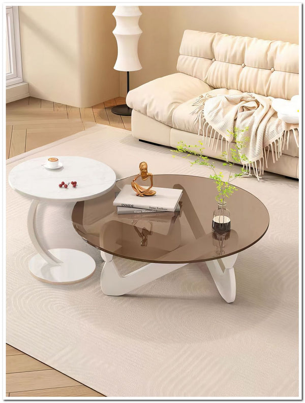 Nordic Glass Coffee Table Living Room Modern Hospitality Luxury Coffee Living Room Furniture